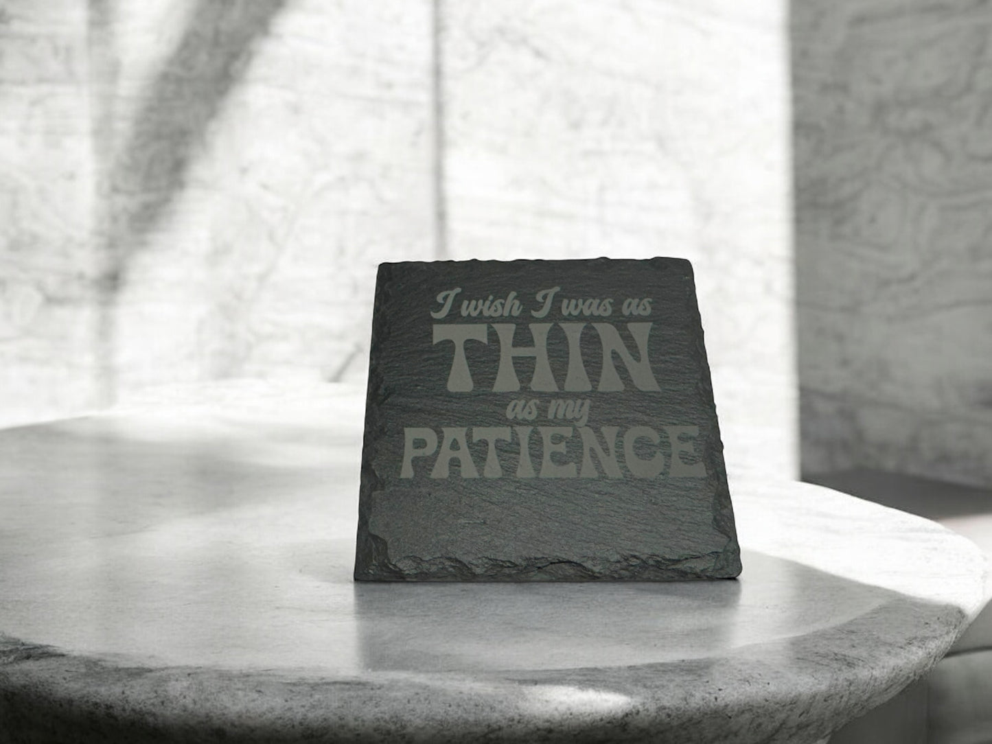 4 pack Laser engraved Slate coaster