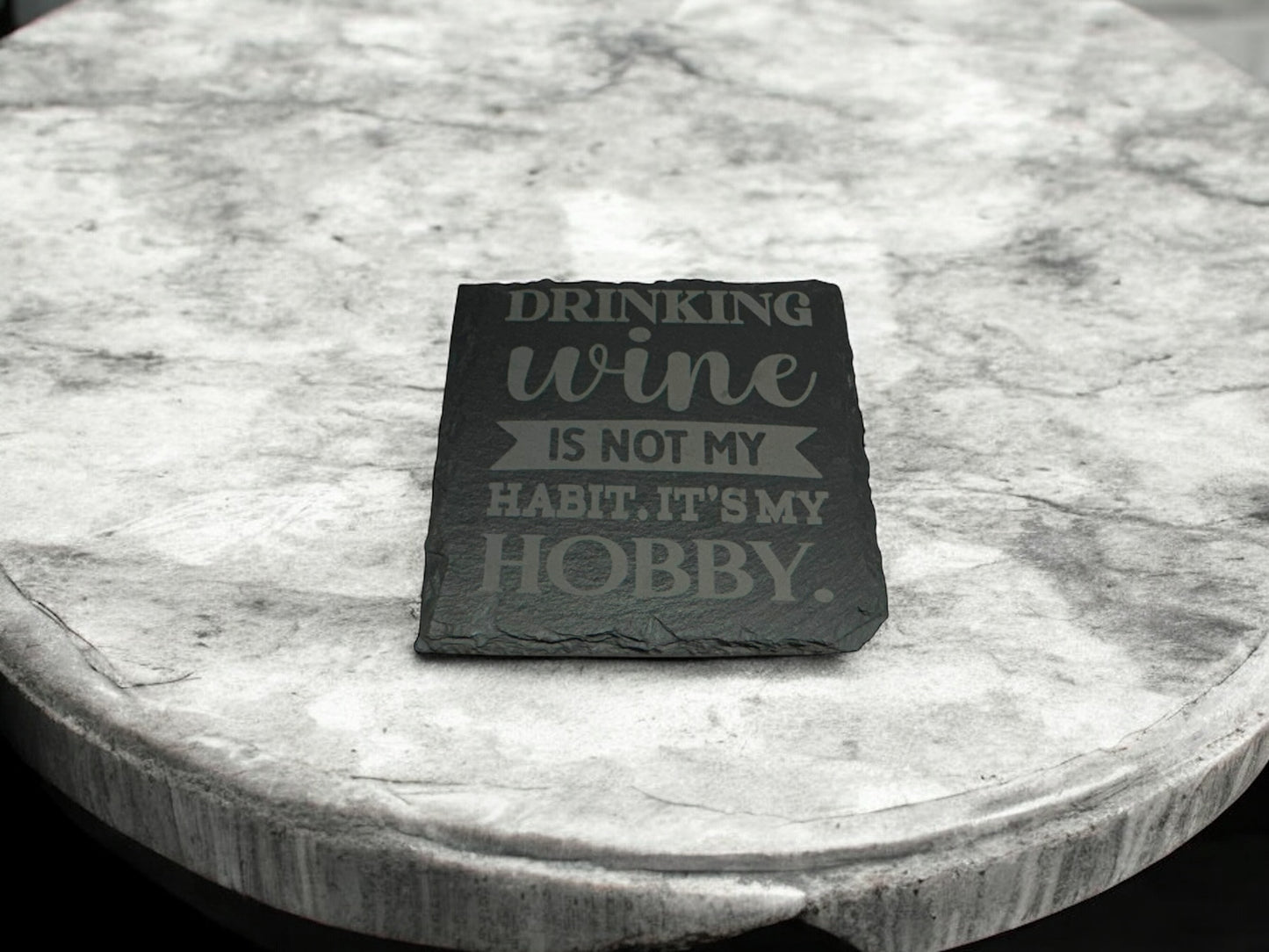 4 pack Laser engraved Slate coaster
