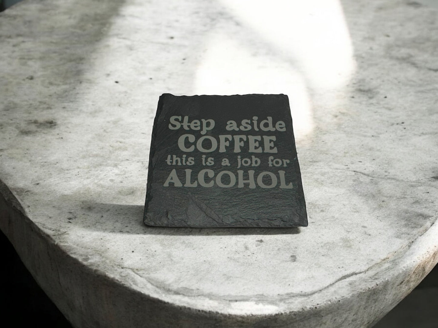 4 pack Laser engraved Slate coaster
