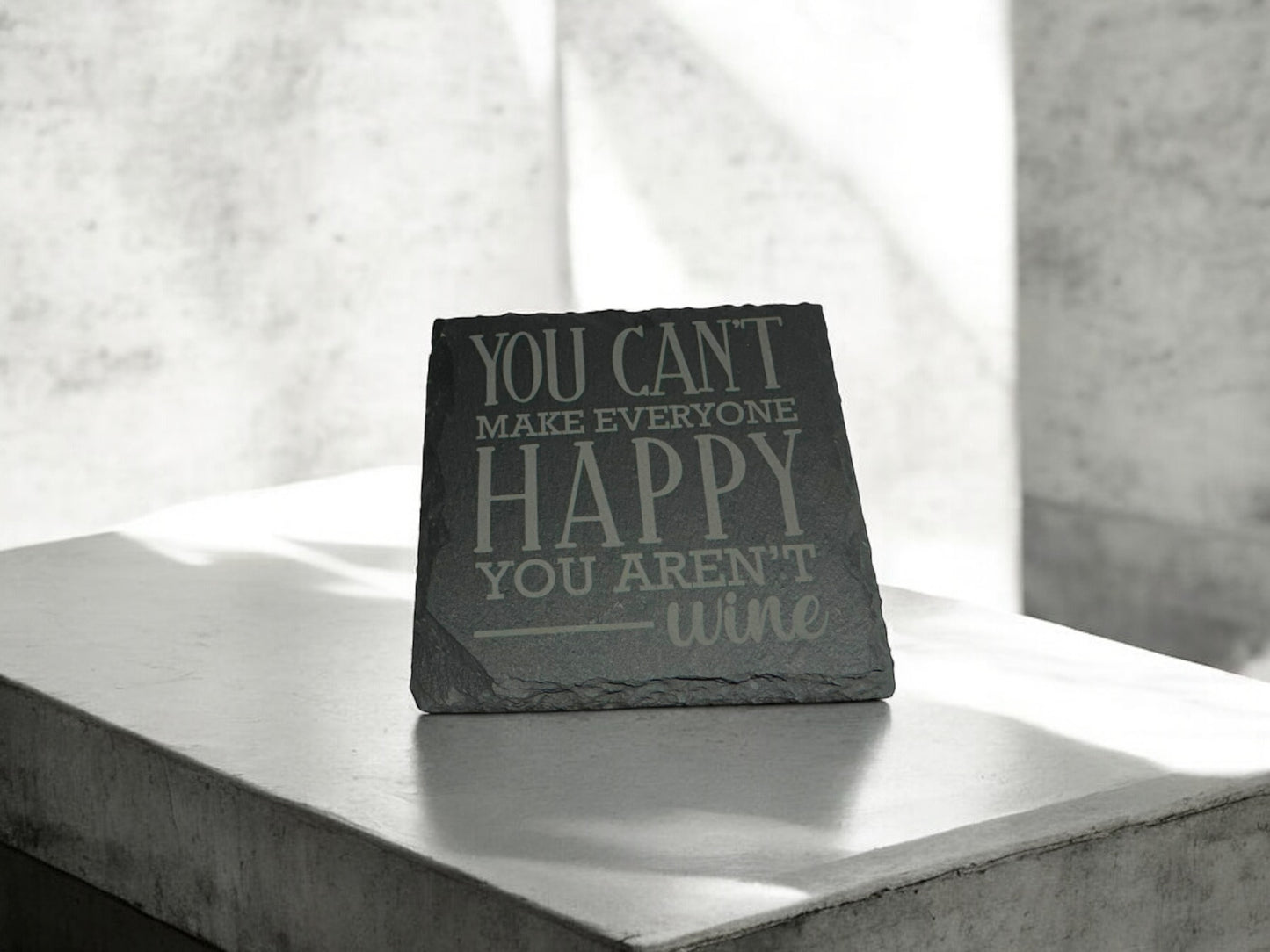 4 pack Laser engraved Slate coaster
