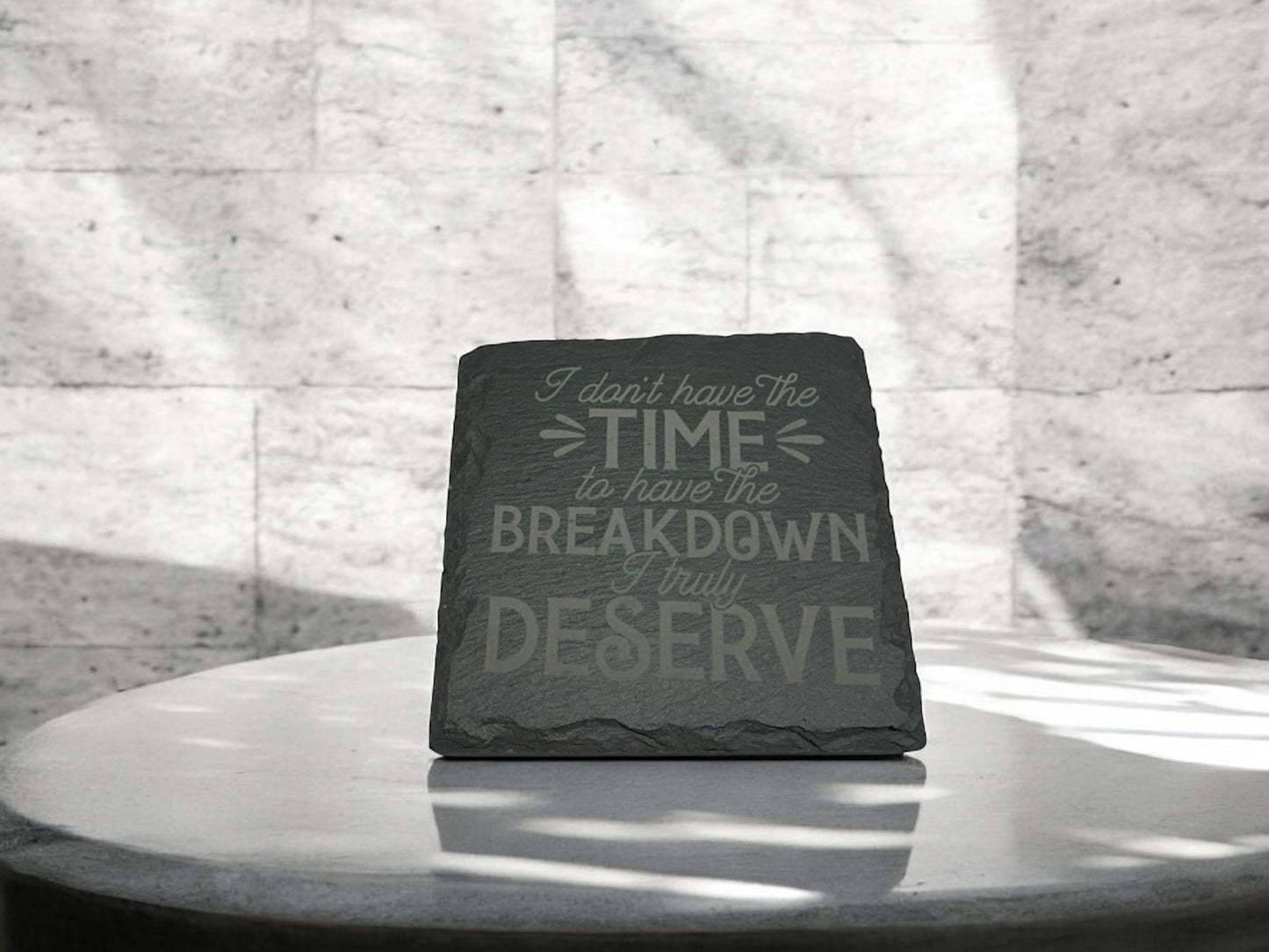 4 pack Laser engraved Slate coaster