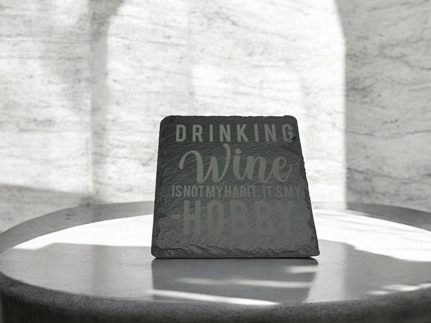 4 pack Laser engraved Slate coaster