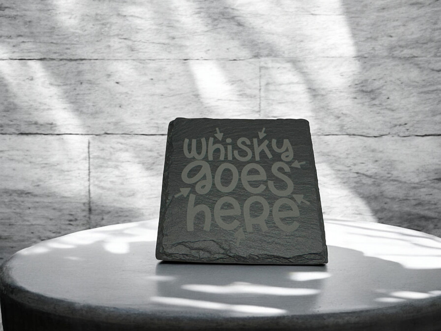 4 pack Laser engraved Slate coaster