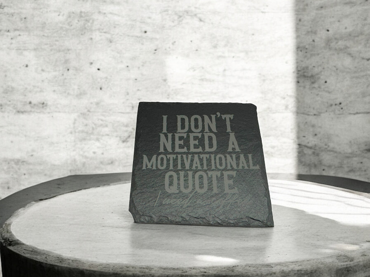 4 pack Laser engraved Slate coaster