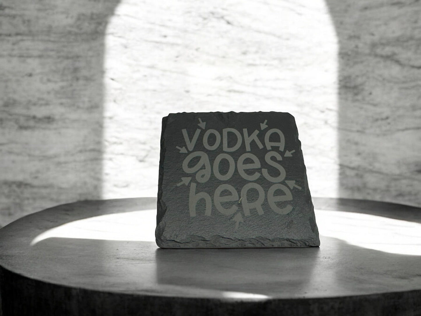 4 pack Laser engraved Slate coaster