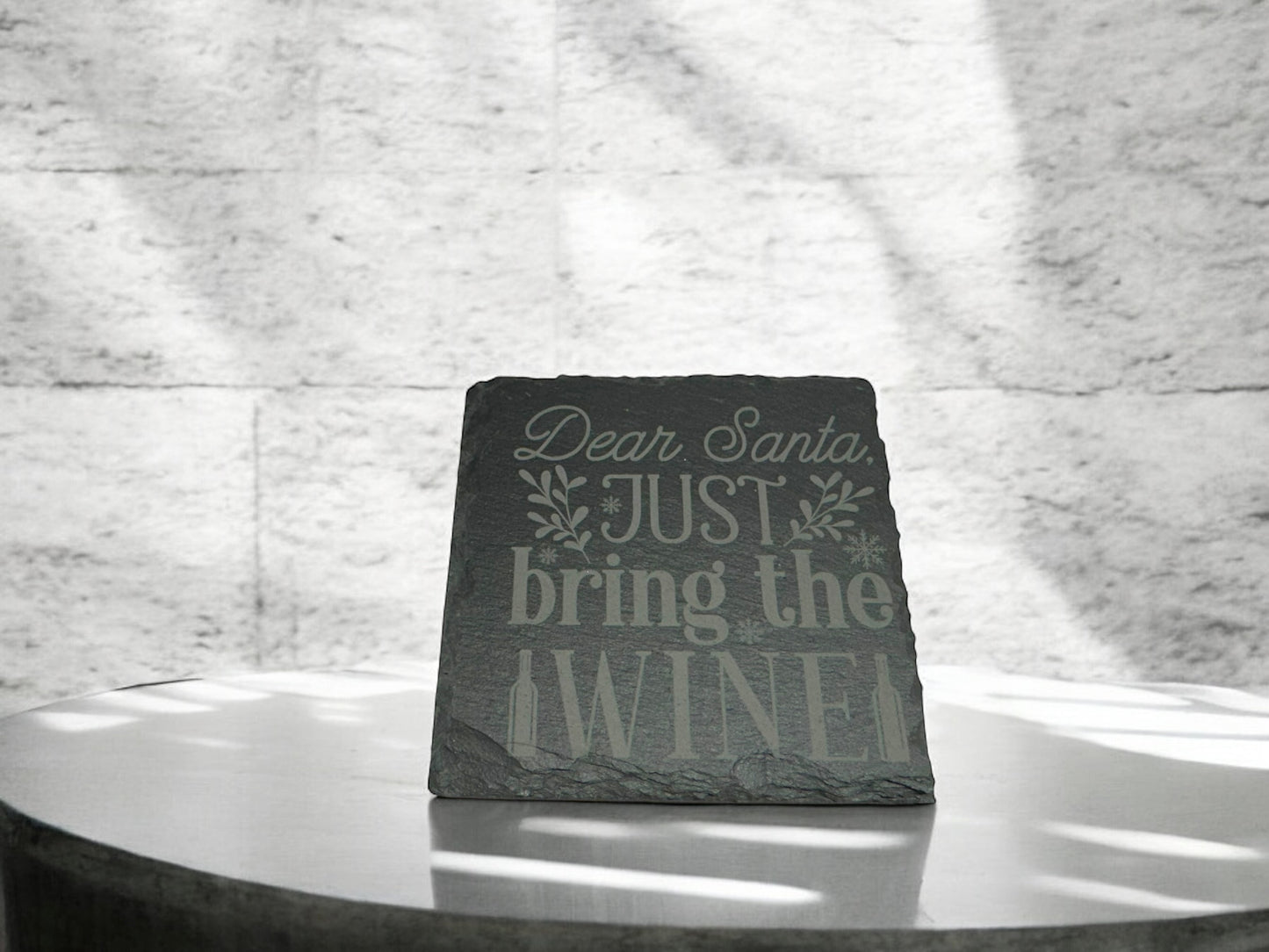 4 pack Laser engraved Slate coaster