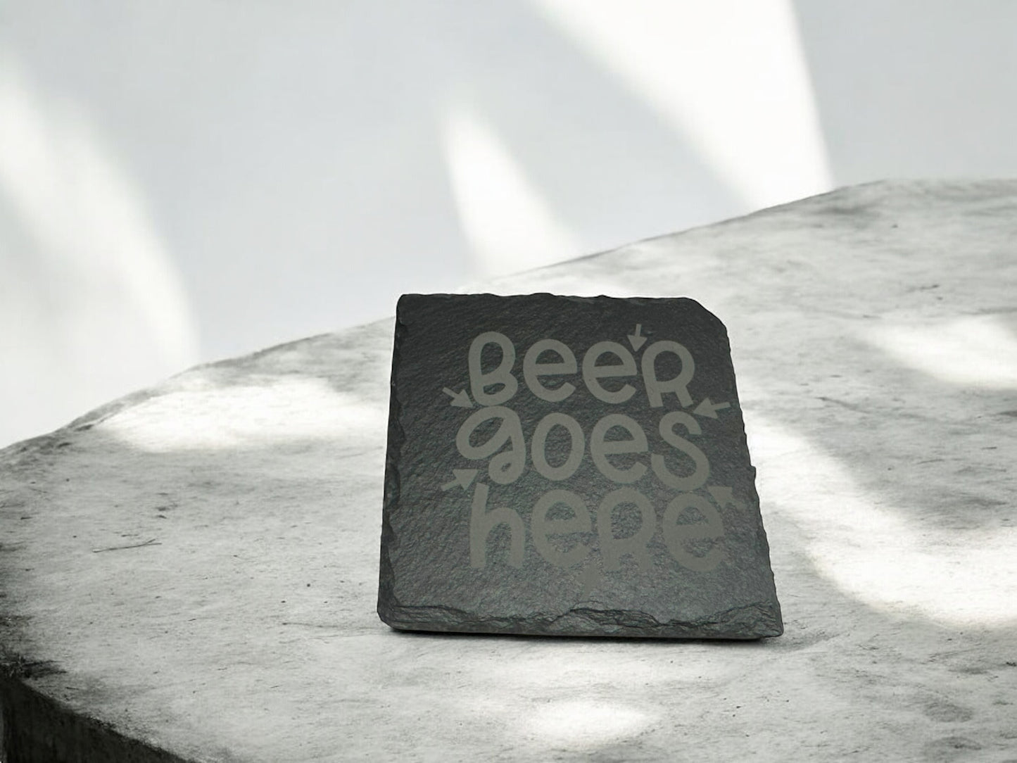 4 pack Laser engraved Slate coaster