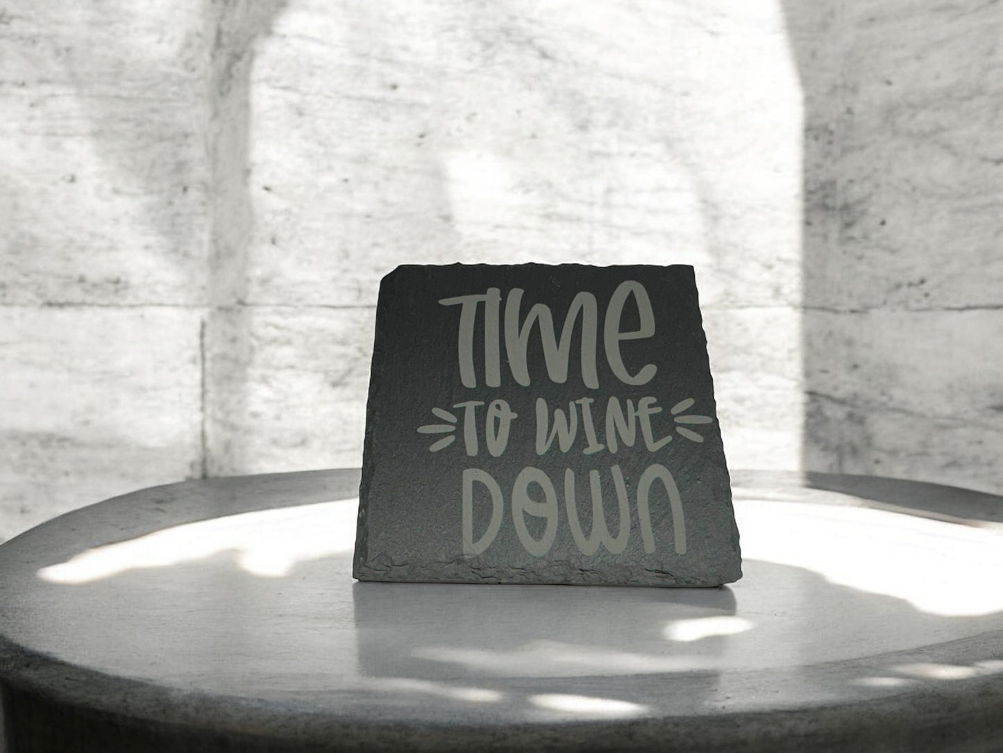 4 pack Laser engraved Slate coaster