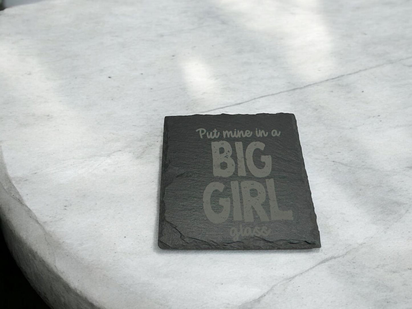 4 pack Laser engraved Slate coaster