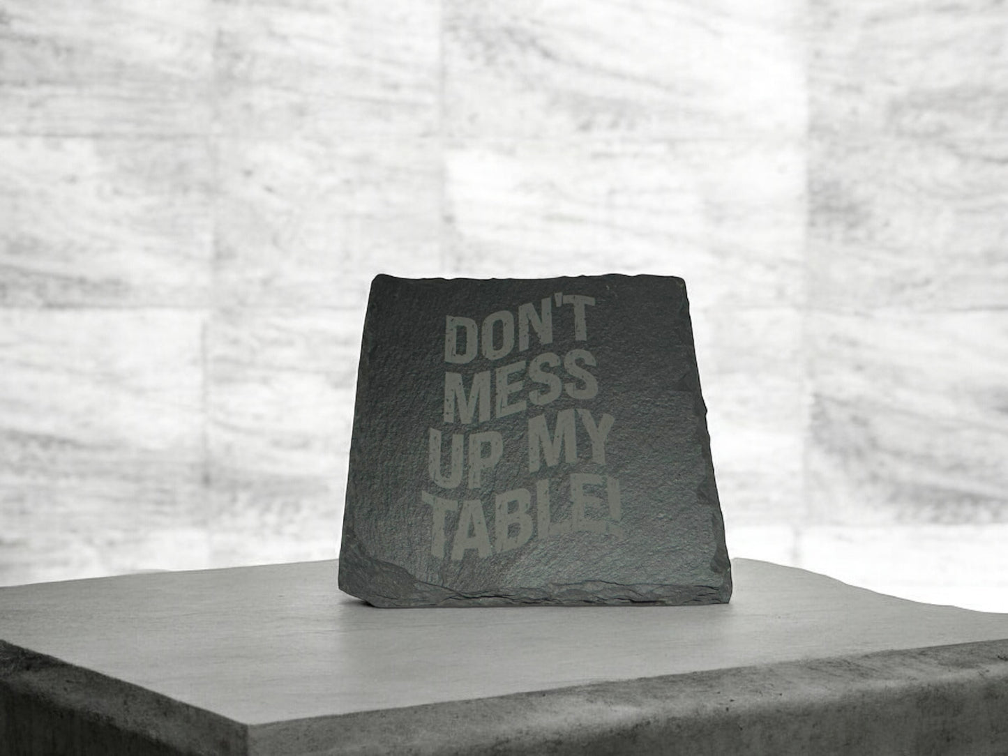 4 pack Laser engraved Slate coaster