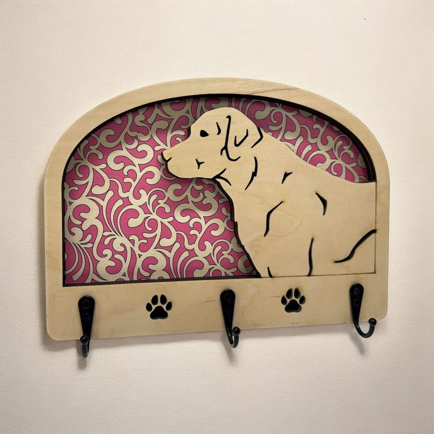 Personalized Dog Leash Holder Custom - Pick Your Breed