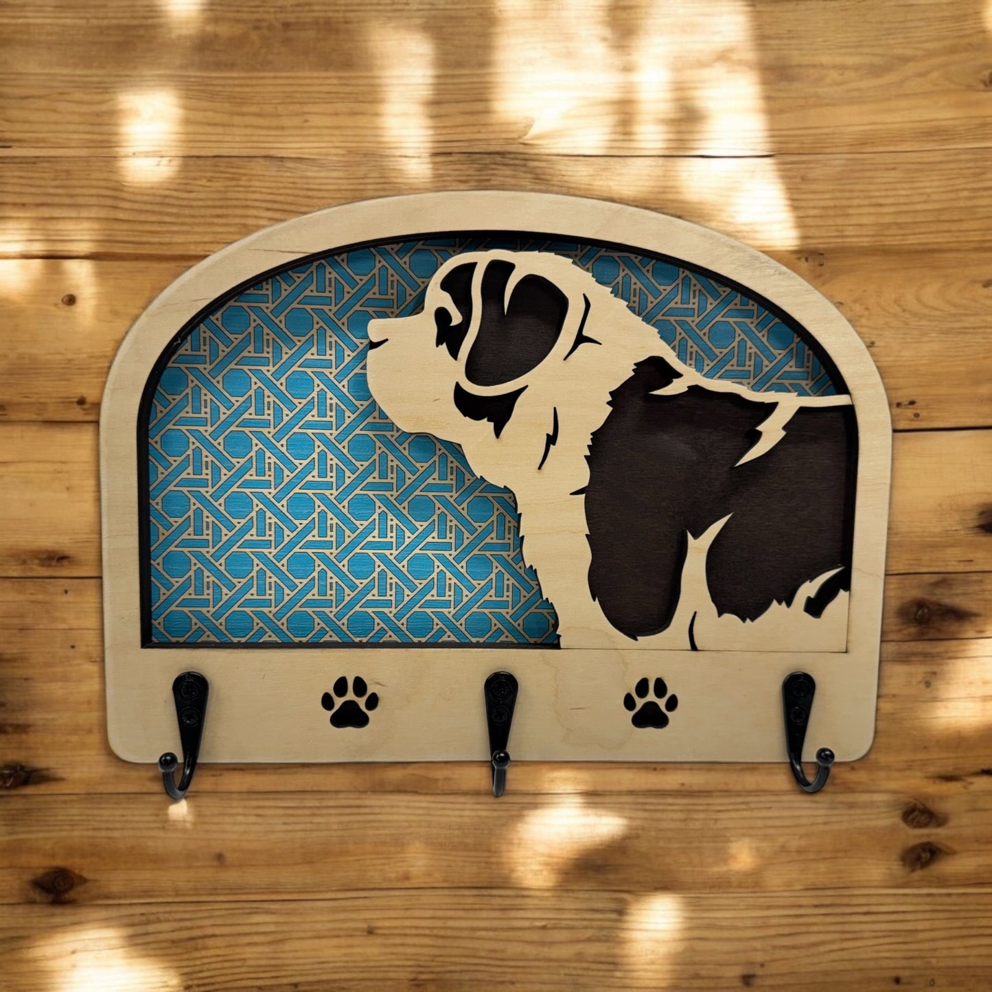 Personalized Dog Leash Holder Custom - Pick Your Breed