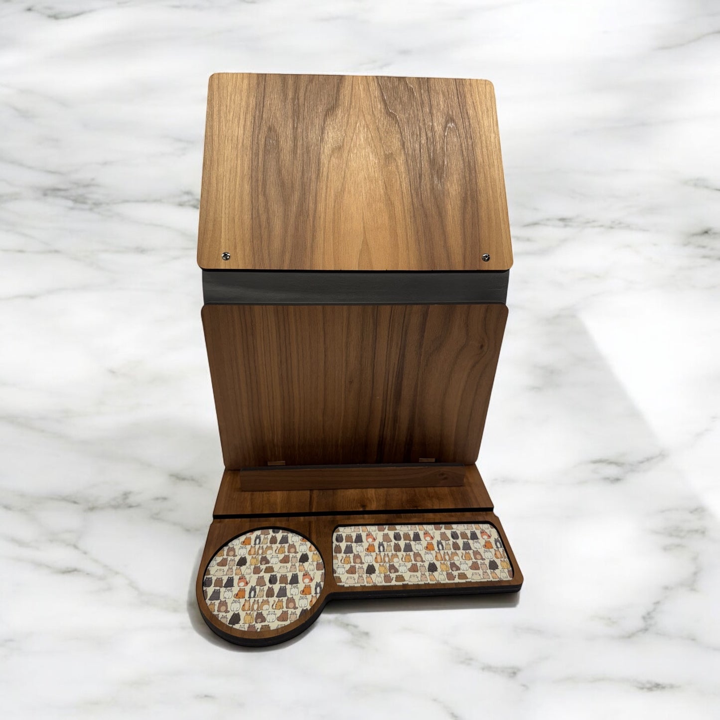 Personalized Book Valet – Full Color UV Printed Wooden Book Stand & Accessory Organizer