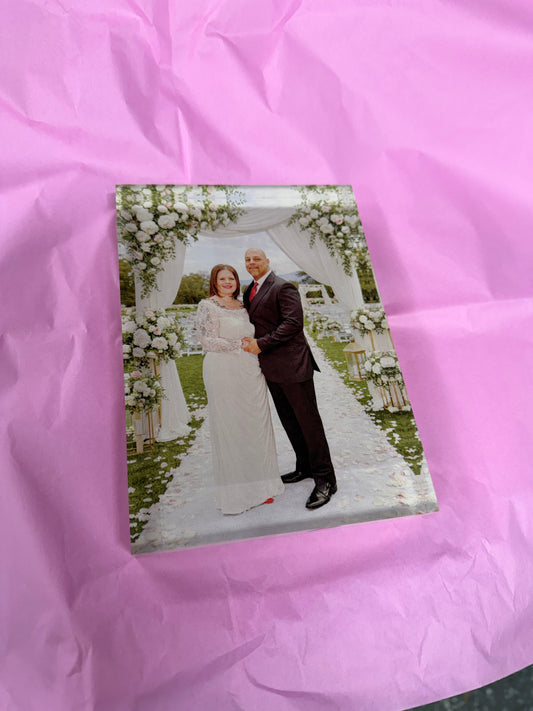 Custom UV printed acrylic photo block 3/4 inch thick