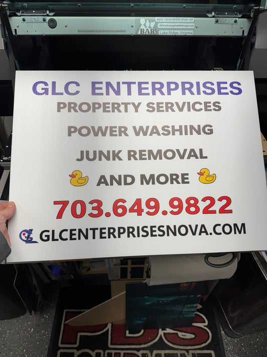 Custom coroplast yard sign 24x18 inches UV printed weatherproof - view 2