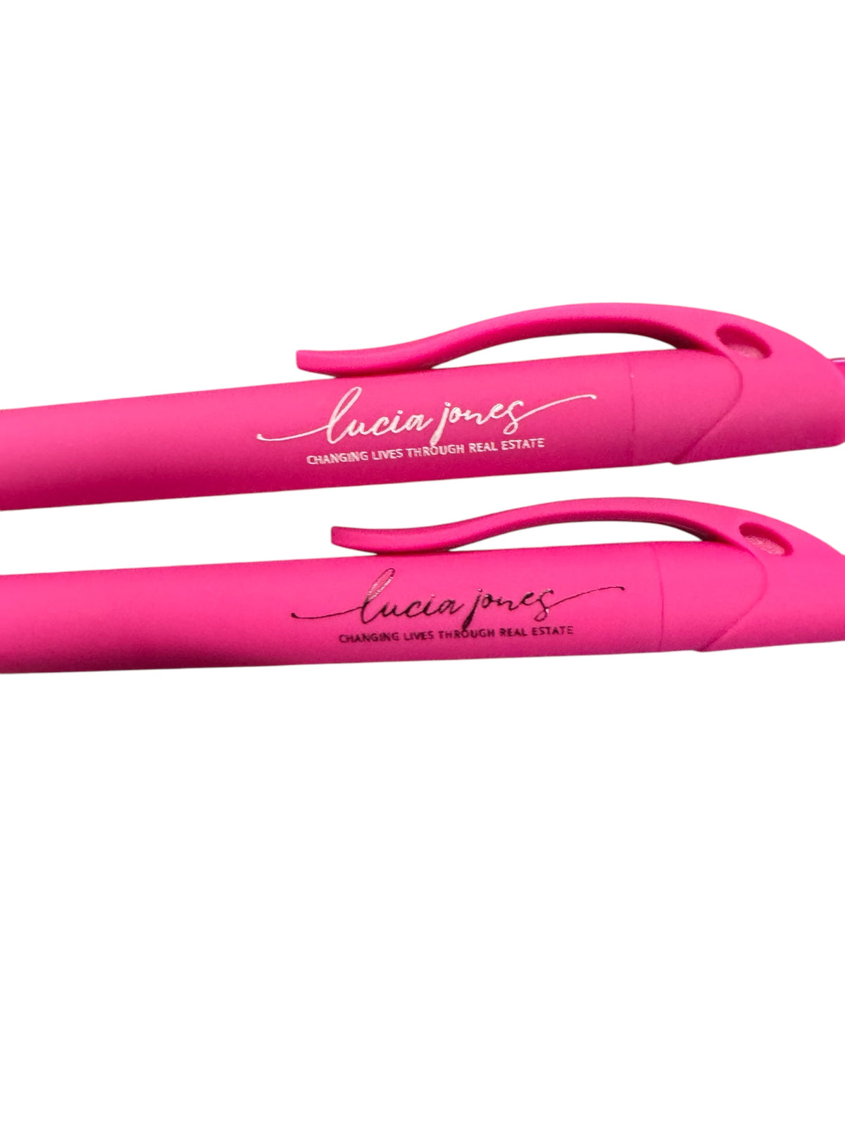 Custom UV printed rubberized pens - view 3