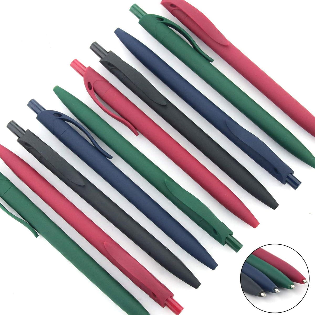 Custom UV printed rubberized pens - view 4