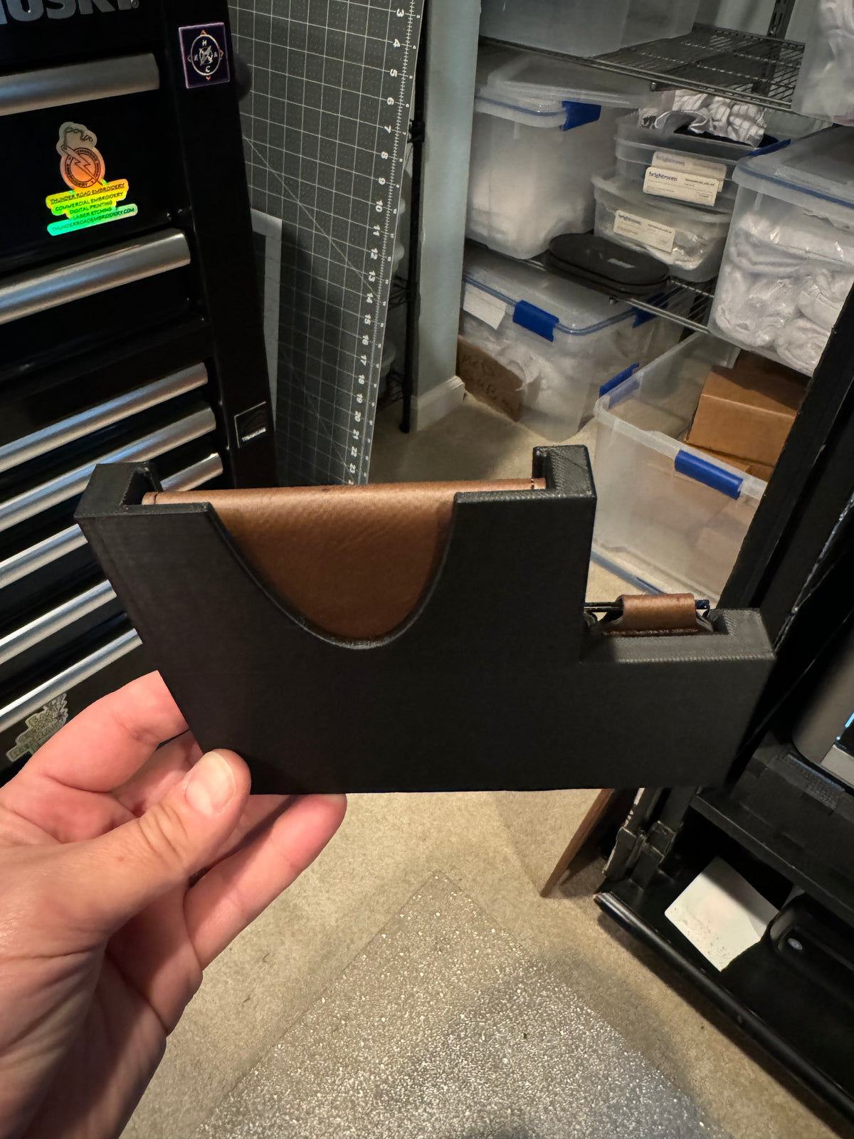 Laser jig for JDS leatherette bi-fold wallet and keychain - view 4