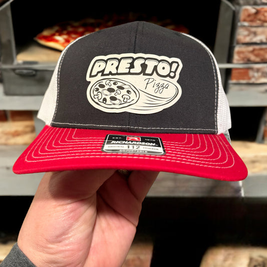 Custom laser cut hat patch on hat - view 2