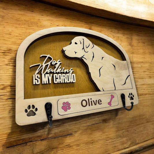 Personalized dog leash holder choose your breed - view 2