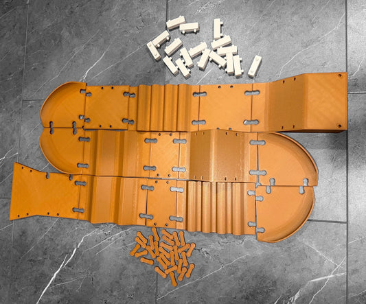 3D printed BMX toy track modular set - view 2