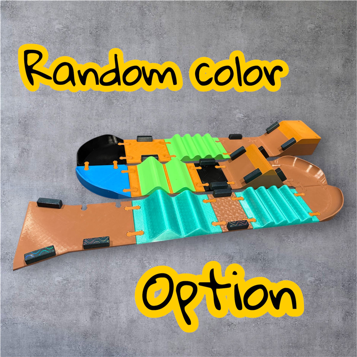 3D printed BMX toy track modular set - view 3