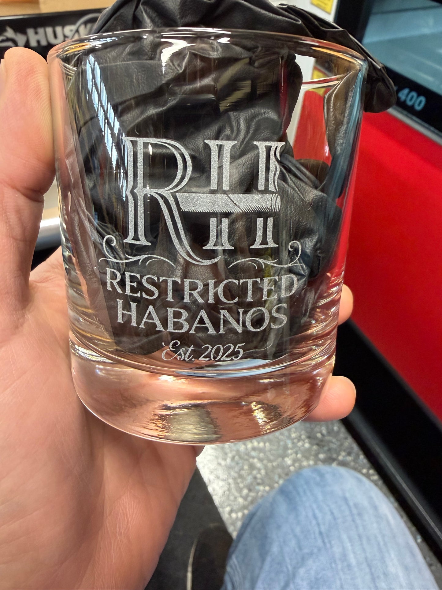 Custom Sand Blasted 10oz Whiskey Glass