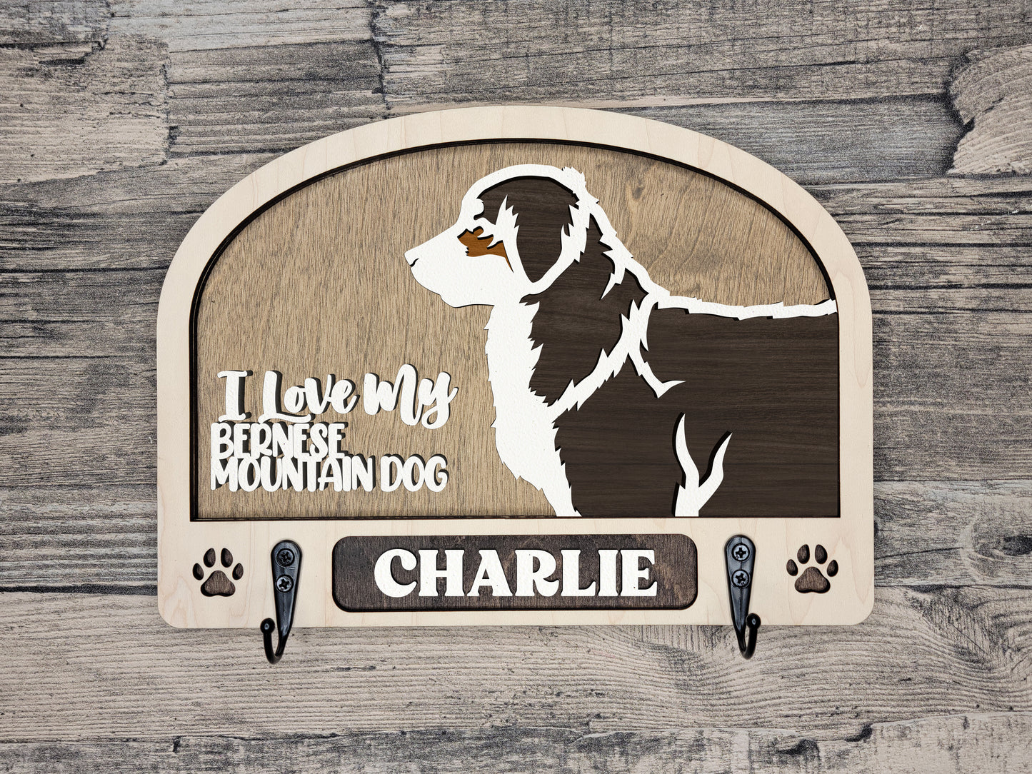 Adorable Dog Leash Holder Custom Pick Your Breed Hooks Hanger Pet Decor