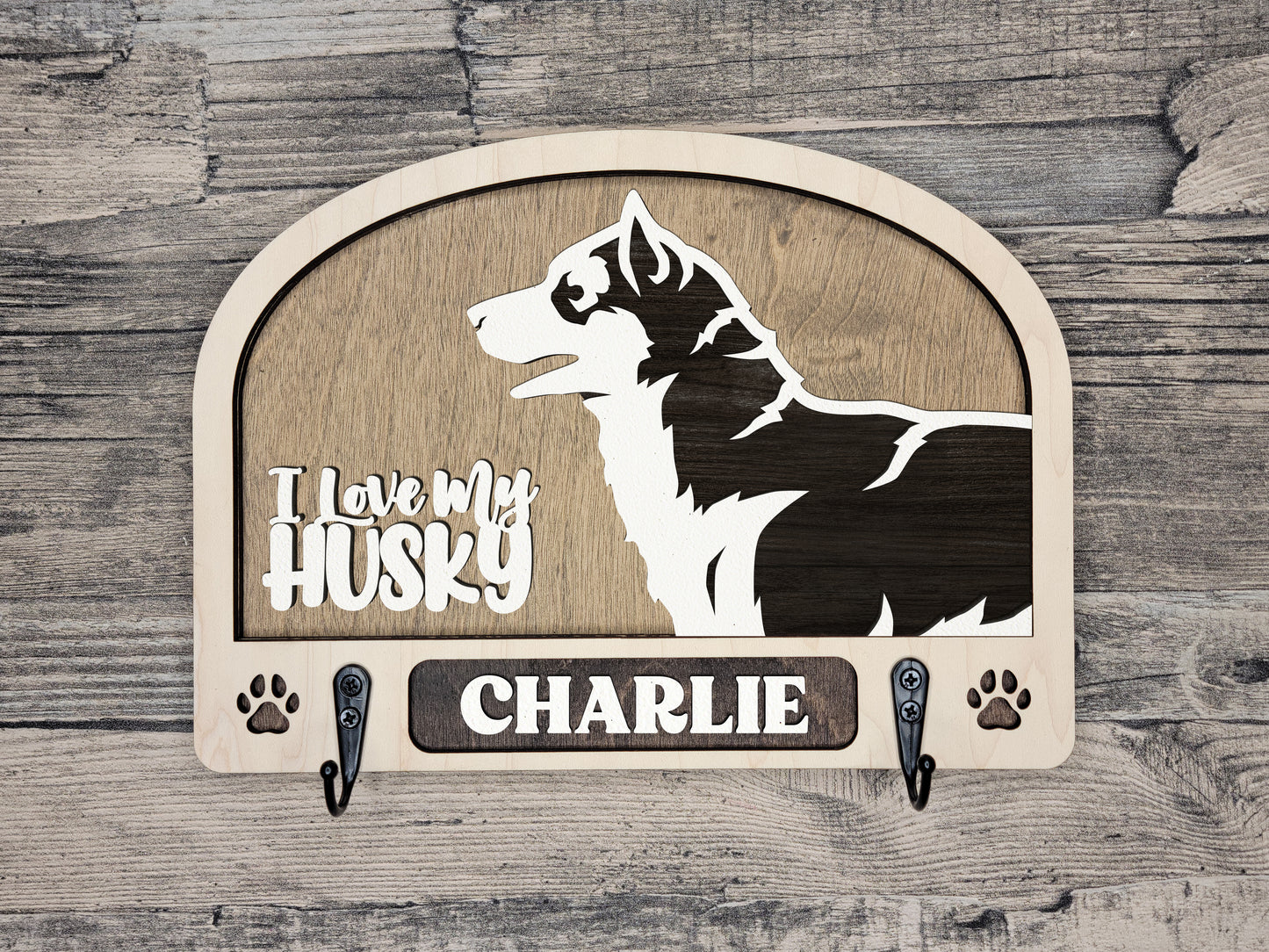 Adorable Dog Leash Holder Custom Pick Your Breed Hooks Hanger Pet Decor