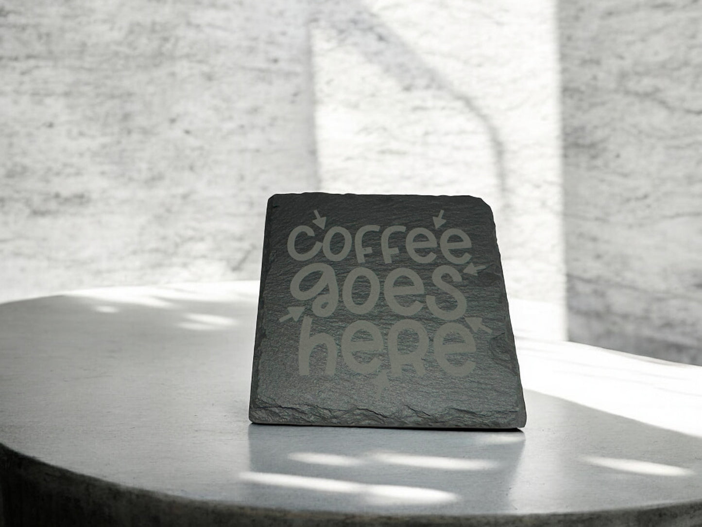 Laser engraved Slate coaster