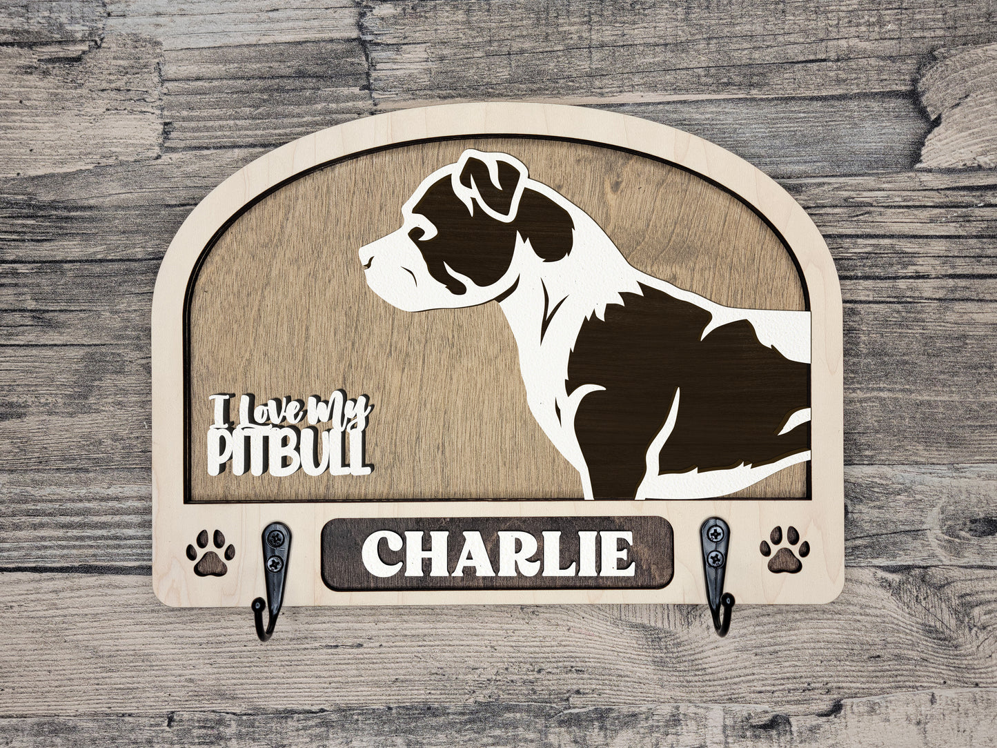 Adorable Dog Leash Holder Custom Pick Your Breed Hooks Hanger Pet Decor