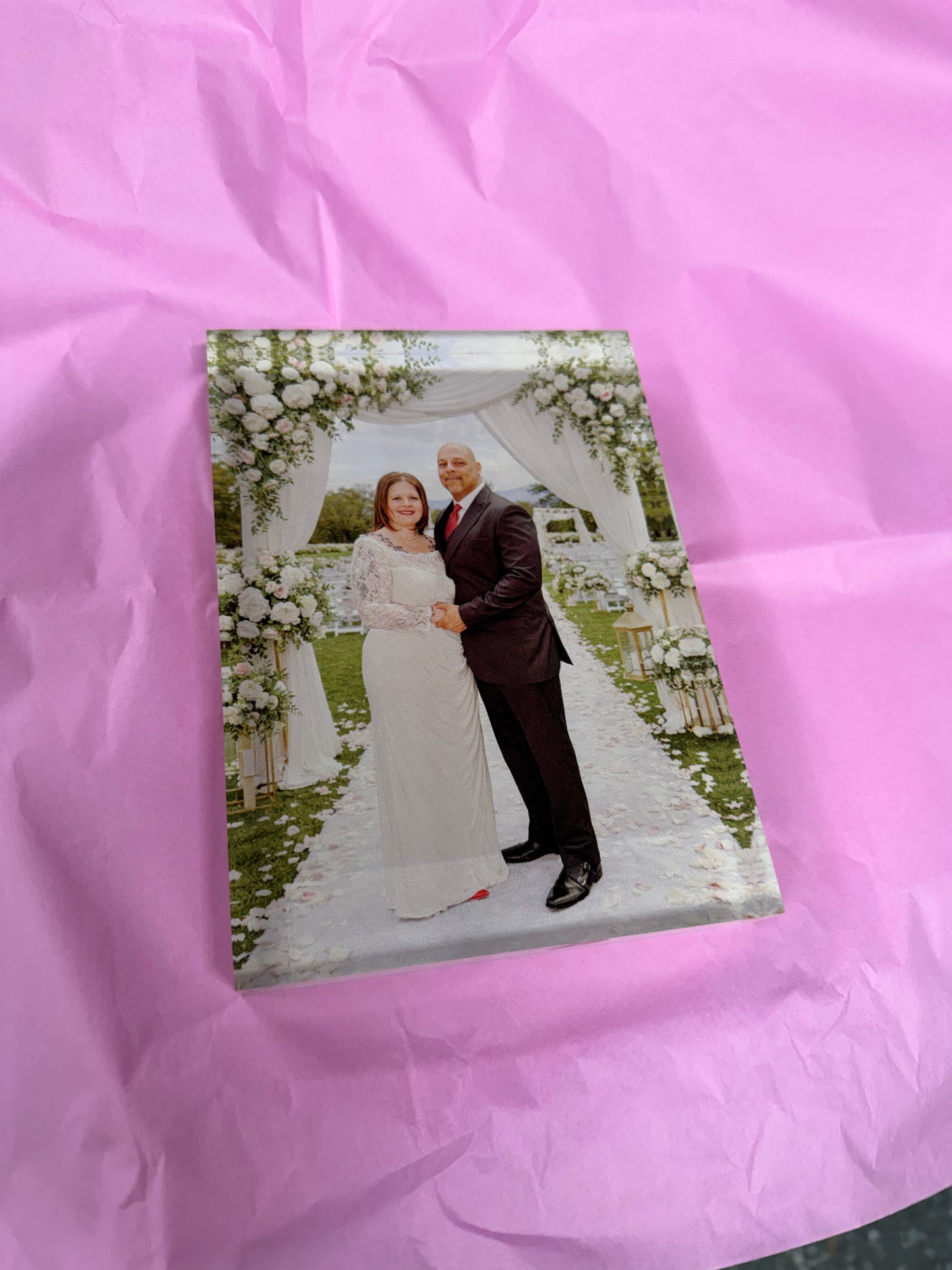 Custom UV printed acrylic photo block 3/4 inch thick