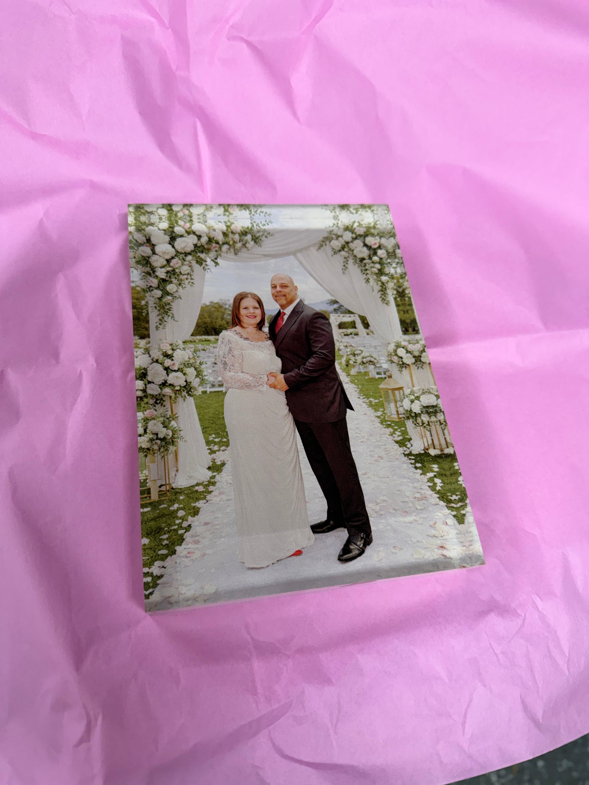 Custom UV printed acrylic photo block 3/4 inch thick