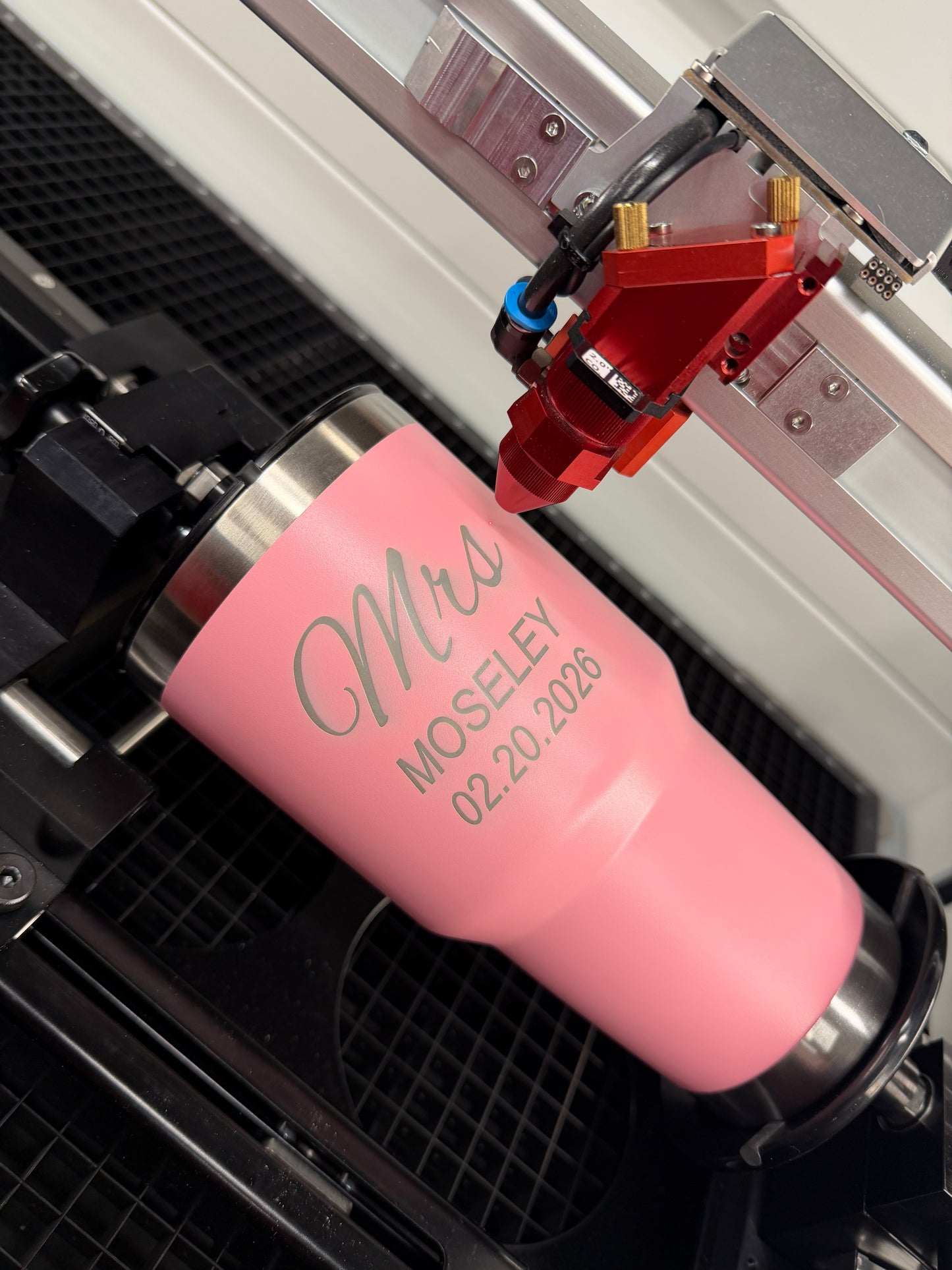 Custom laser engraved stainless steel tumbler and water bottle - view 3