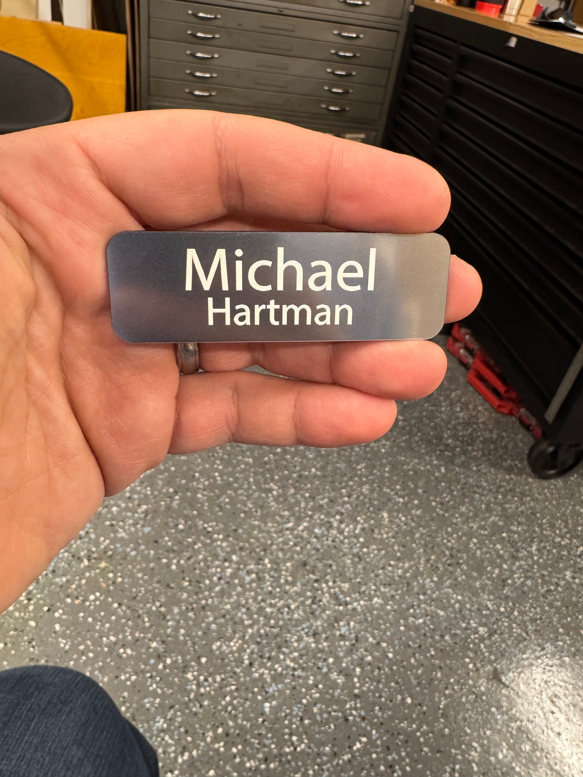 Custom name badges full-color UV printed