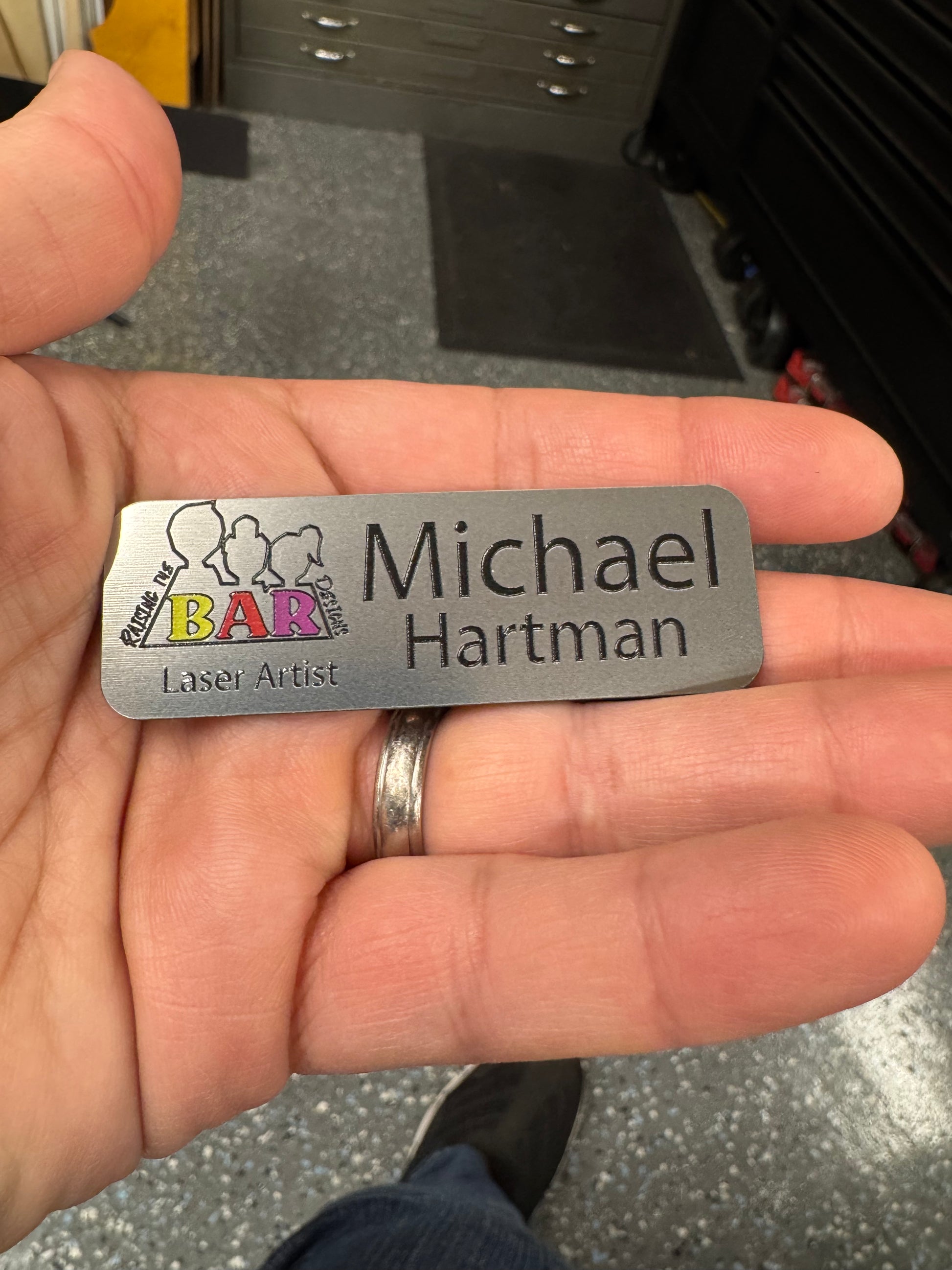 Custom name badges full-color UV printed - view 2
