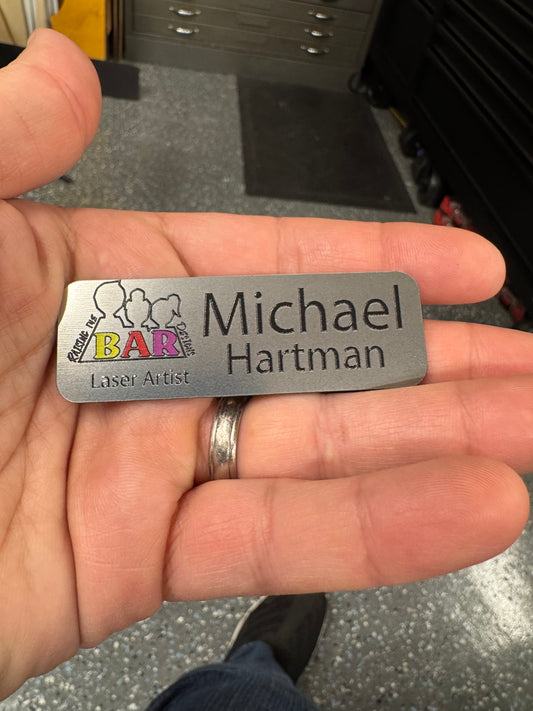 Custom name badges full-color UV printed - view 2