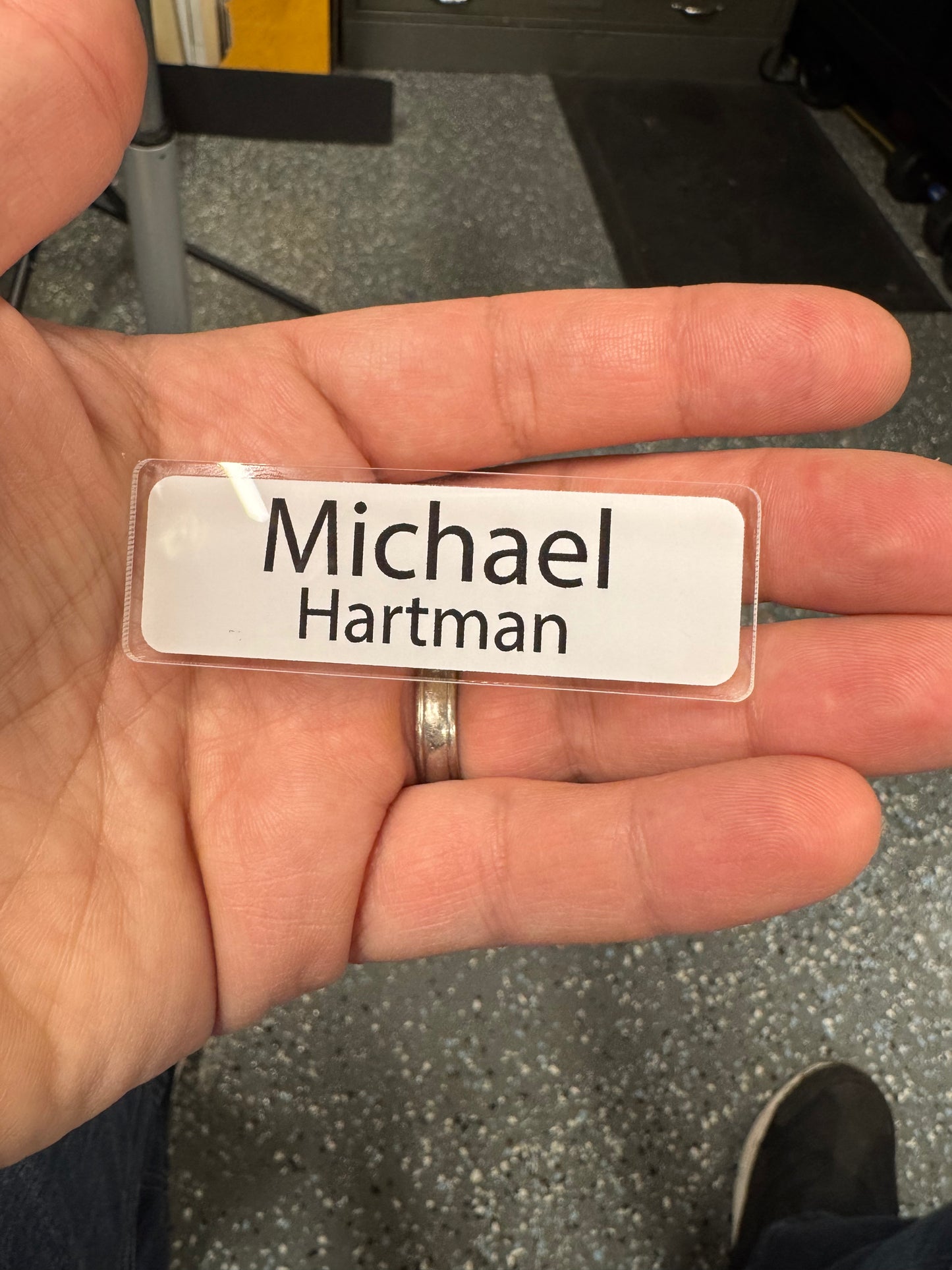 Custom name badges full-color UV printed - view 3
