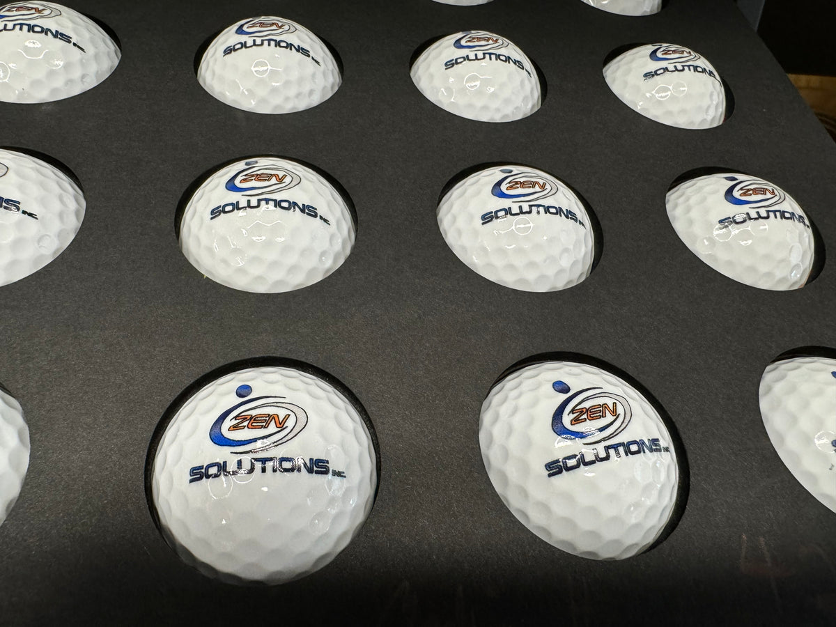 Custom UV printed golf balls personalized logo - view 2