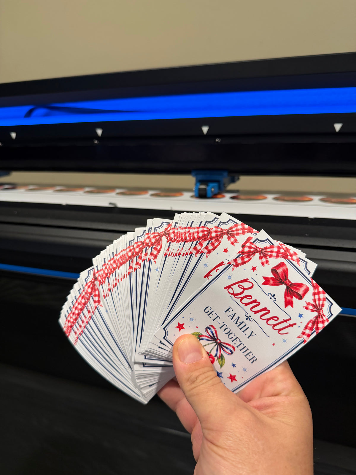 Custom UV printed vinyl stickers, full color
