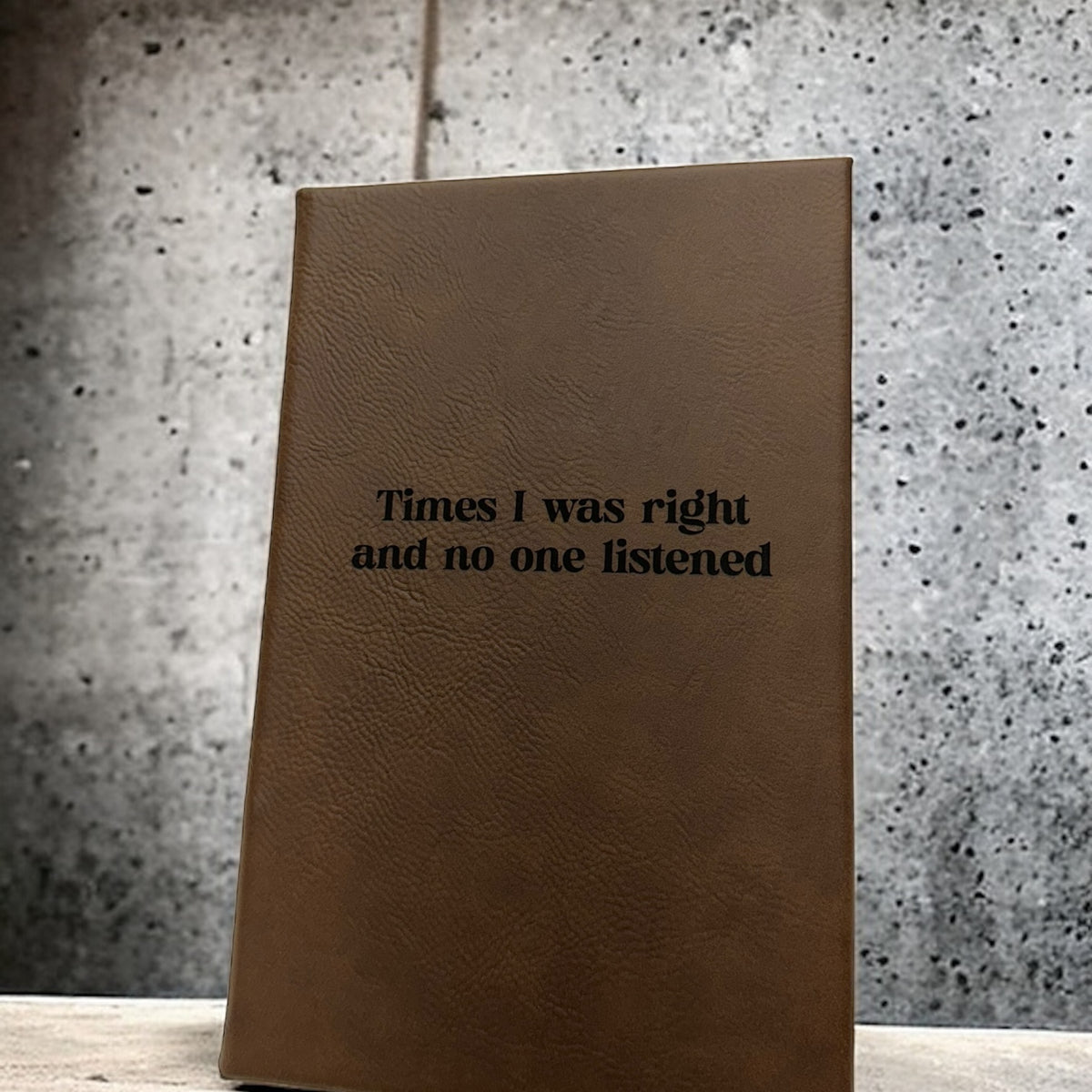 Custom laser engraved leatherette journal 5.25 x 8.25 inches - view 4
