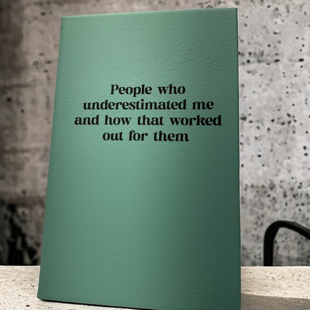 Custom laser engraved leatherette journal 5.25 x 8.25 inches - view 6