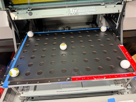 Mimaki UJF-6042 UV printer jig for golf balls, 70-ball 2-layer design - view 2