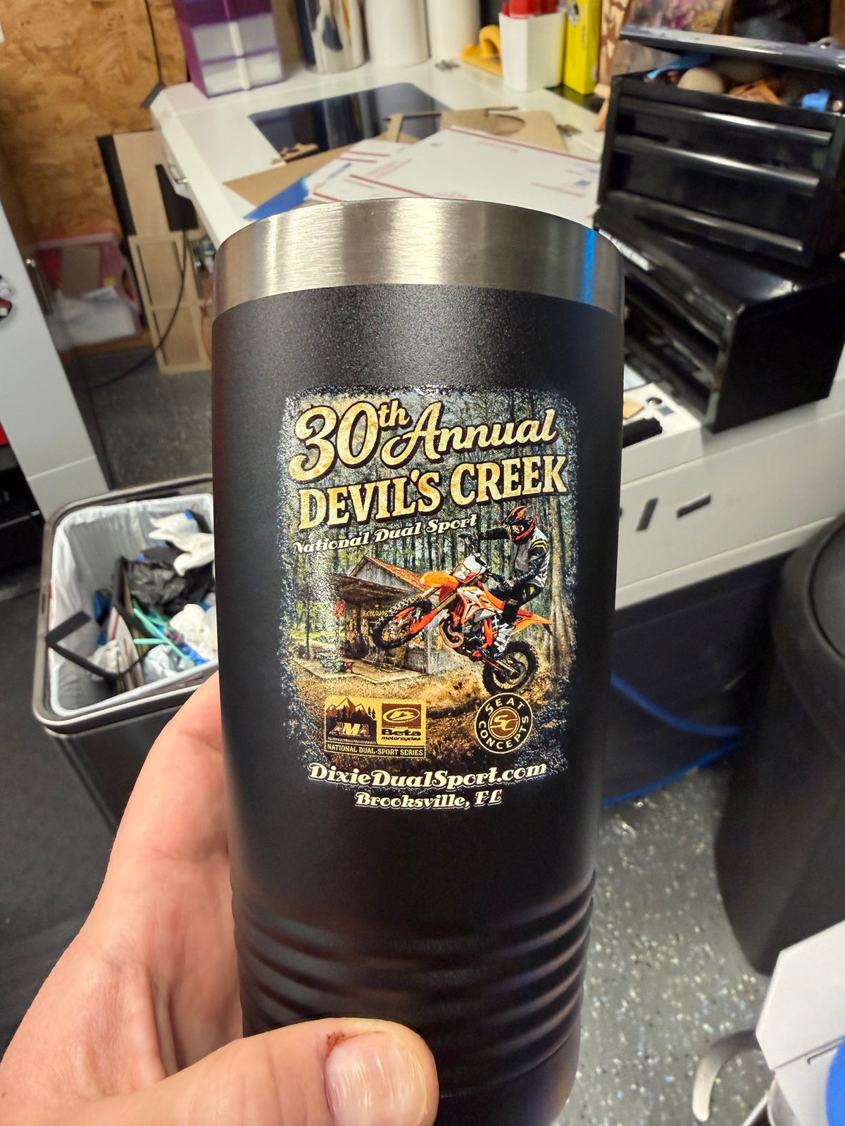 Mimaki UV printer jig for tumblers and water bottles - view 3