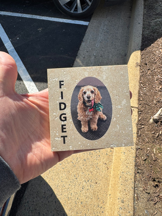 Personalized memorial stone coaster UV printed